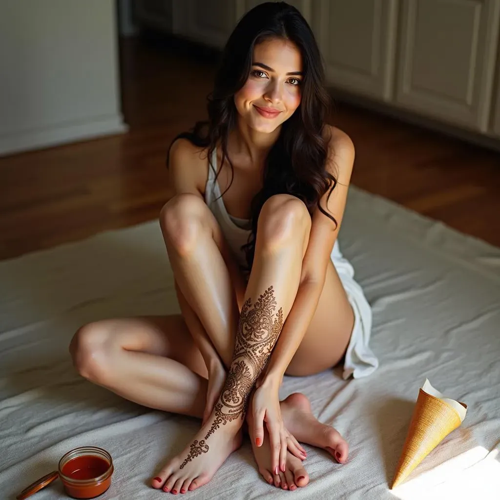 Easy Henna Designs for Legs: StepbyStep