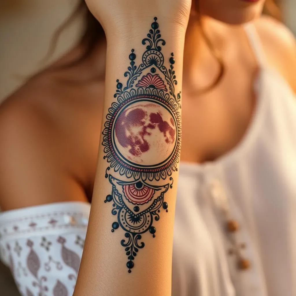 Full Moon Henna Patterns and Variations