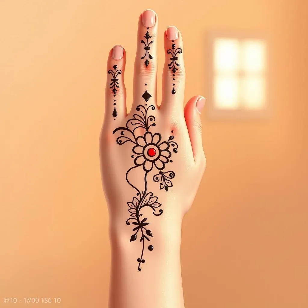 Simple Shapes for Easy Henna Designs on Palms